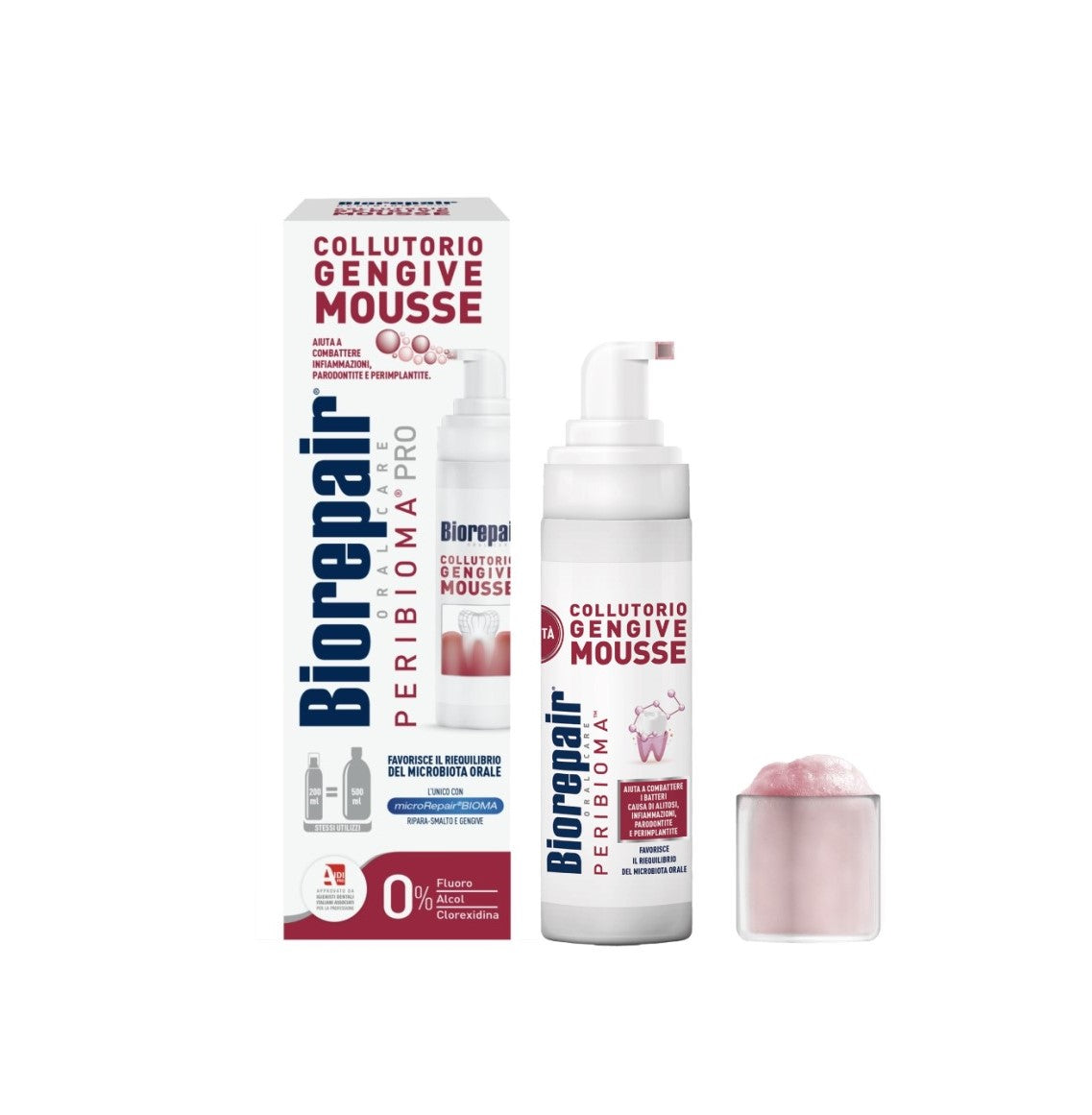 BIOREPAIR® PERIBIOMA® PRO burnos skalavimo putos su probiotikais 200 ml.