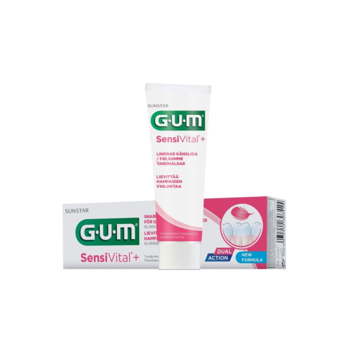 G.U.M. dantų pasta SENSIVITALl+, nuo 7 m., švelnaus mėtų skonio, 75 ml