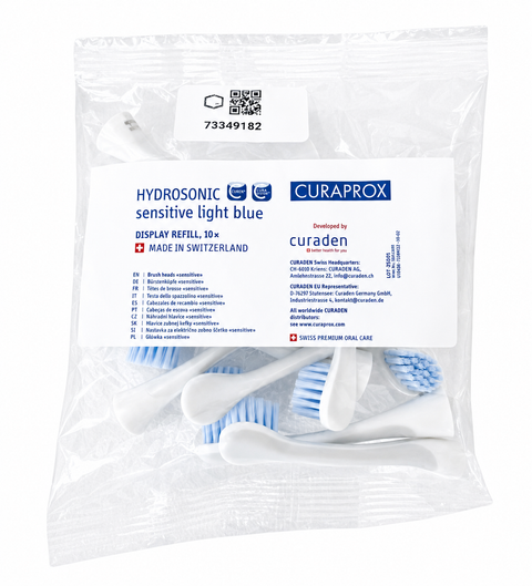 Hydrosonic šepetėlio galvutės sensitive, 10 vnt.