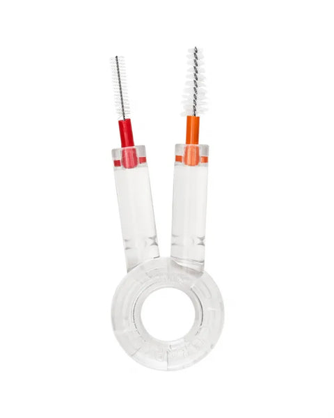 Curaprox UHS 425 Duo tarpdančių šepetėlių laikiklis, permatomas, 1 vnt.