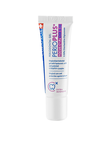 CURAPROX antibakteriāls mutes dobuma gels ar 0,5 % hlorheksidīna PERIO PLUS+ FOCUS