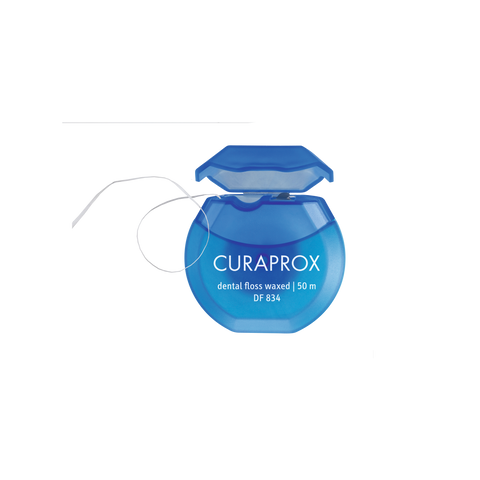 CURAPROX DF 834 vaškuotas tarpdančių siūlas