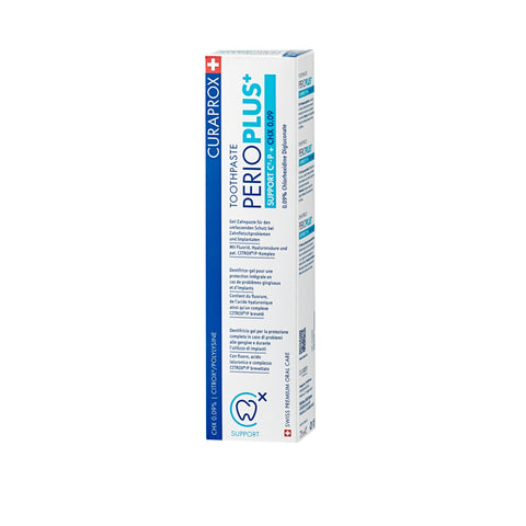 CURAPROX antibakteriāla zobu pasta ar 0,09 % hlorheksidīna PERIO PLUS+ SUPPORT