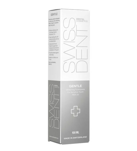 SWISSDENT GENTLE maigi balinoša zobu pasta jutīgiem zobiem, 100 ml