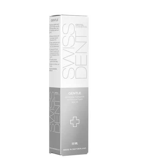 SWISSDENT GENTLE maigi balinoša zobu pasta jutīgiem zobiem, 50 ml