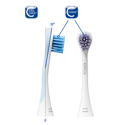 CURAPROX HYDROSONIC birstošās galviņas POWER, 2 gab.