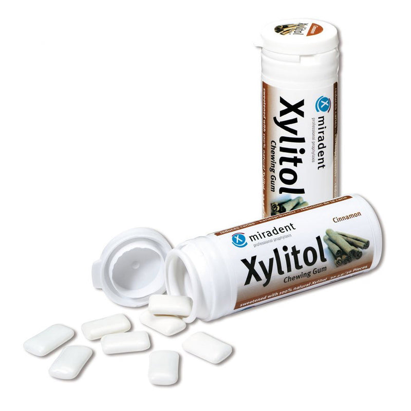 Miradent Xylitol kramtomoji guma HAGER&WERKEN, cinamono skonio, 30 vnt