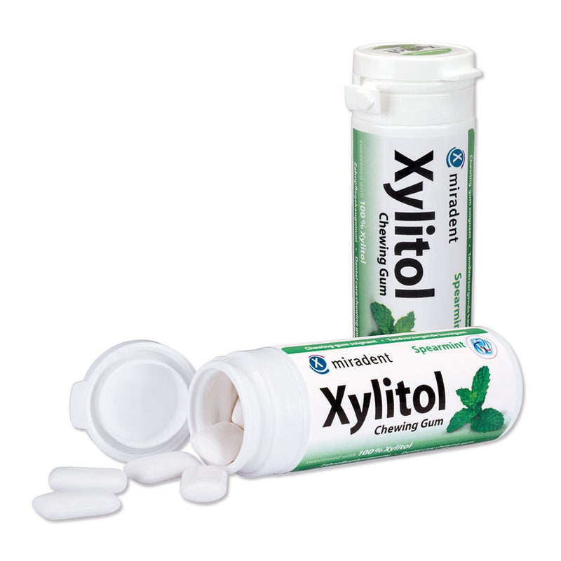 Miradent Xylitol kramtomoji guma HAGER&WERKEN, mėtų skonio, 30 vnt