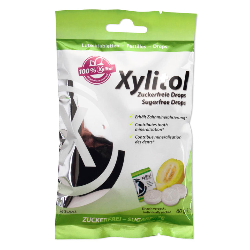 Xylitol pastilės su ksilitoliu, HAGERWERKEN, melionų skonio, 26 vnt