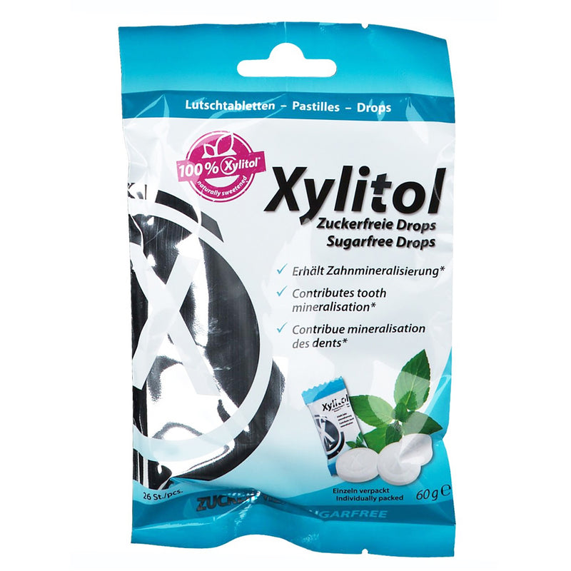 Xylitol pastilės su ksilitoliu, HAGERWERKEN, mėtų skonio, 26 vnt