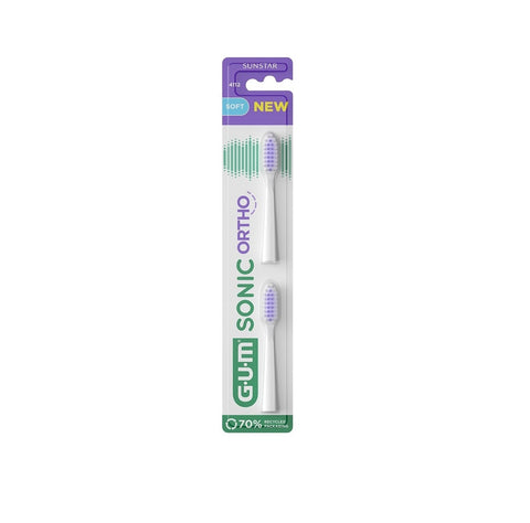 GUM® SONIC ORTHO zobu birstes maināmās galviņas, 2 gab.