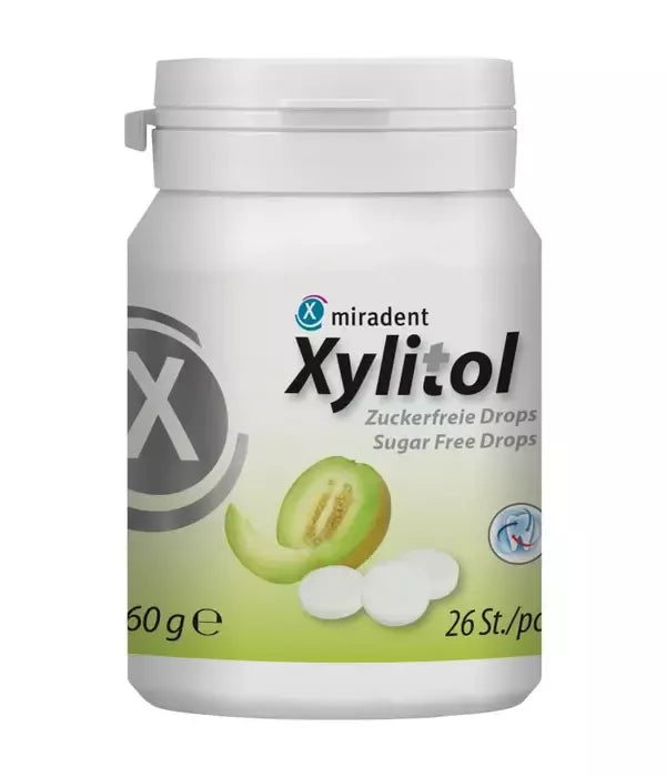 XYLITOL ksilitolio pastilės, melionų skonio, dėžutėje