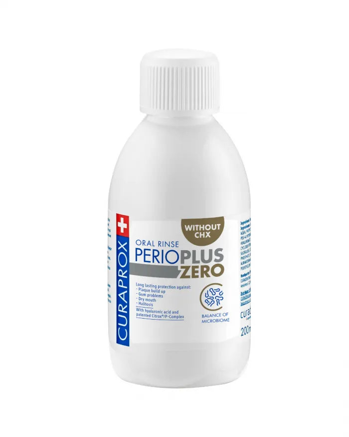 CURAPROX PERIOPLUS + ZERO burnos skalavimo skystis