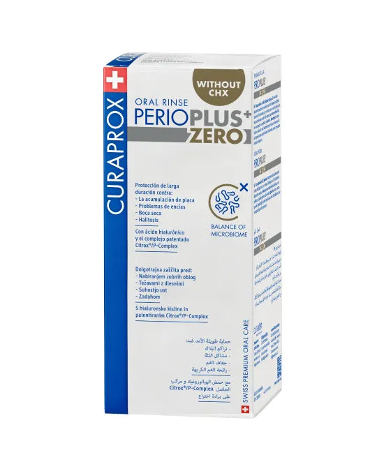 CURAPROX PERIOPLUS + ZERO burnos skalavimo skystis