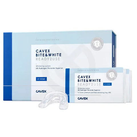 Cavex Bite&White Ready 2 Use, zobu balināšanas kapju komplekts lietošanai mājās